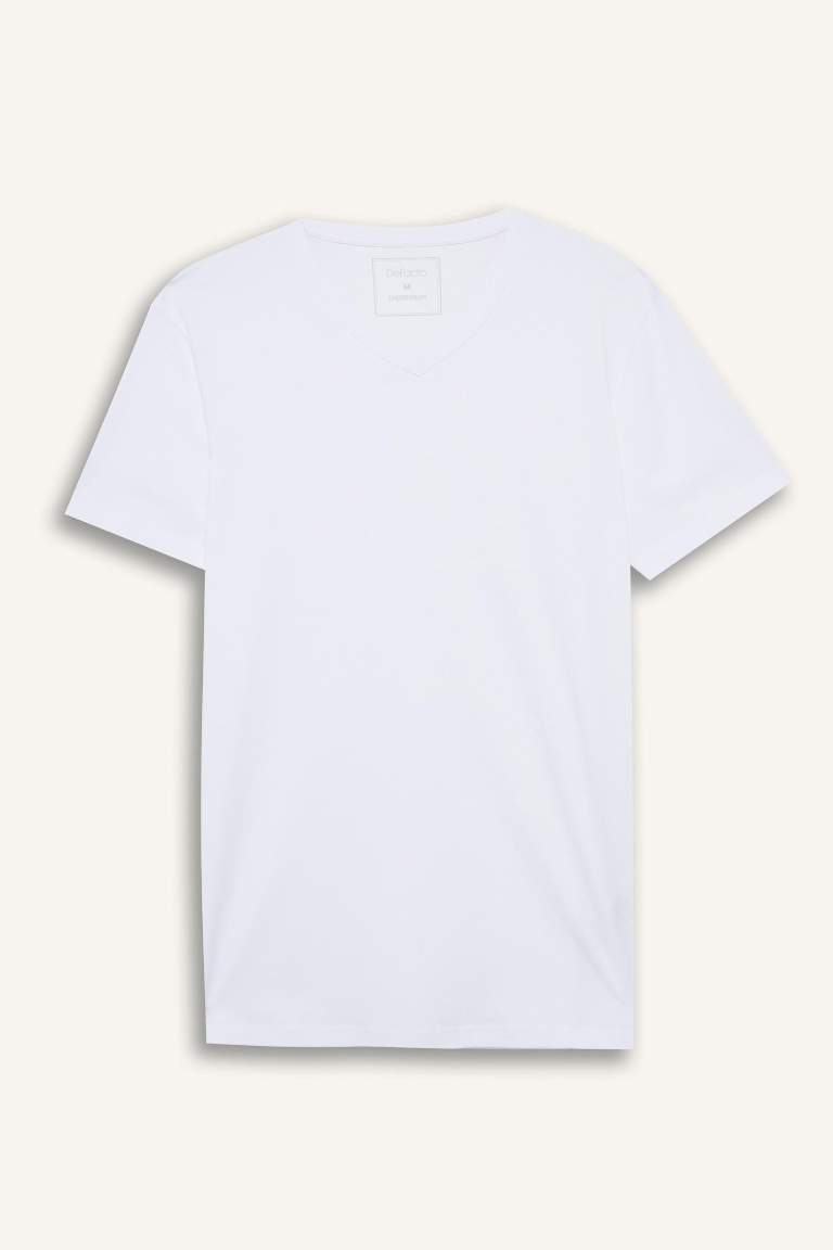 Slim Fit Dar Kesim V Yaka Üst