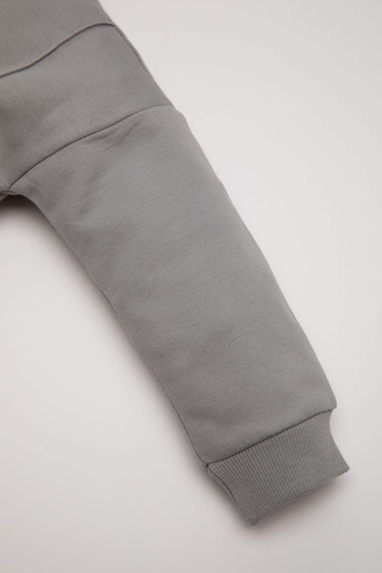 Erkek Bebek 2'li Takım Baskılı İnce Sweatshirt Eşofman Altı