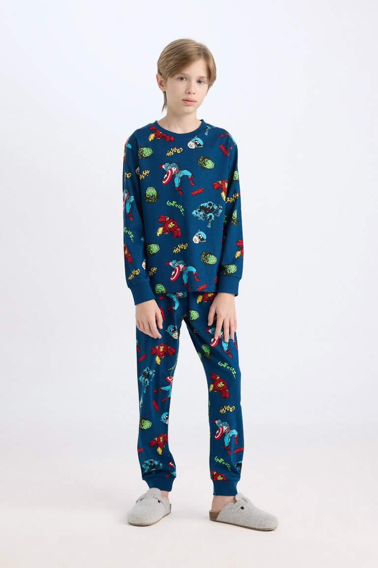 Boy Marvel Comics Top Bottom 2 Piece Pajama Set