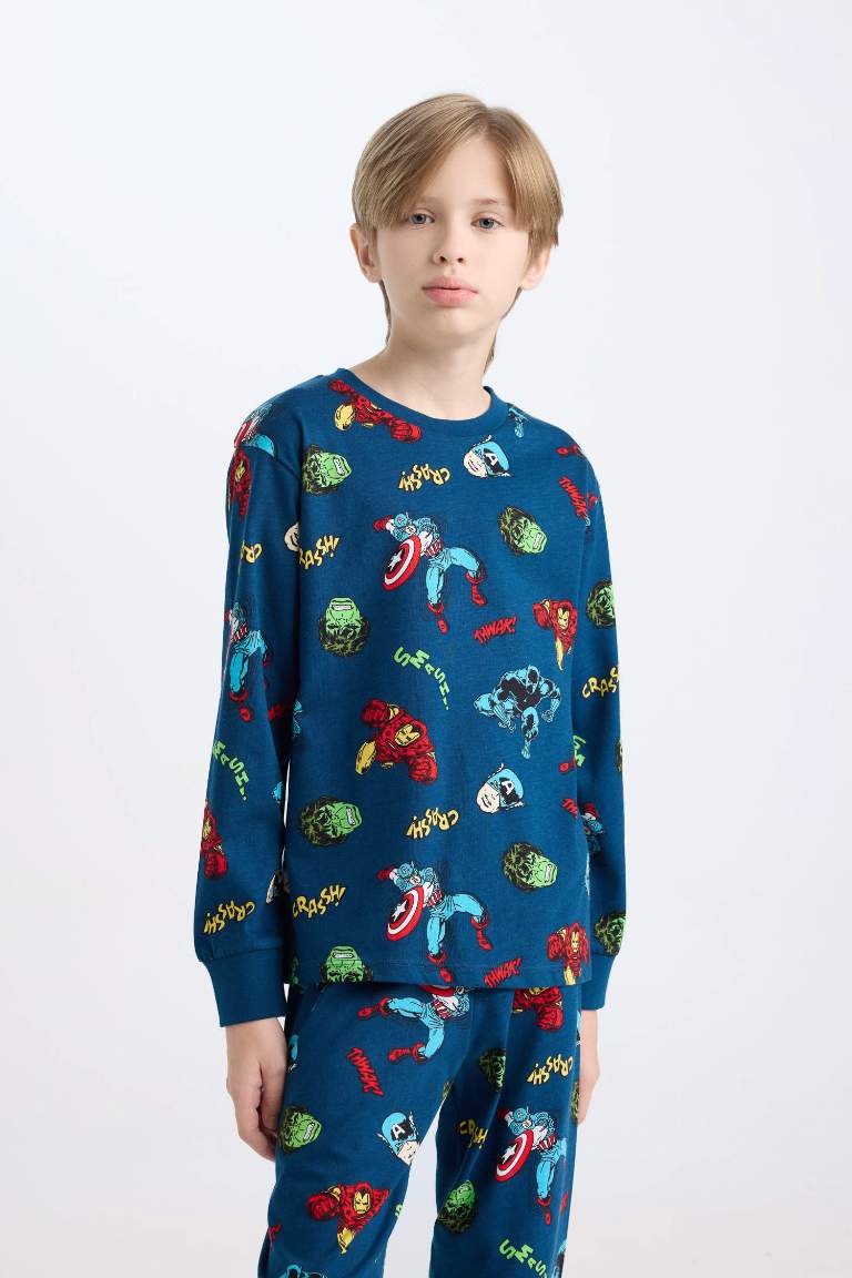 Boy Marvel Comics Top Bottom 2 Piece Pajama Set