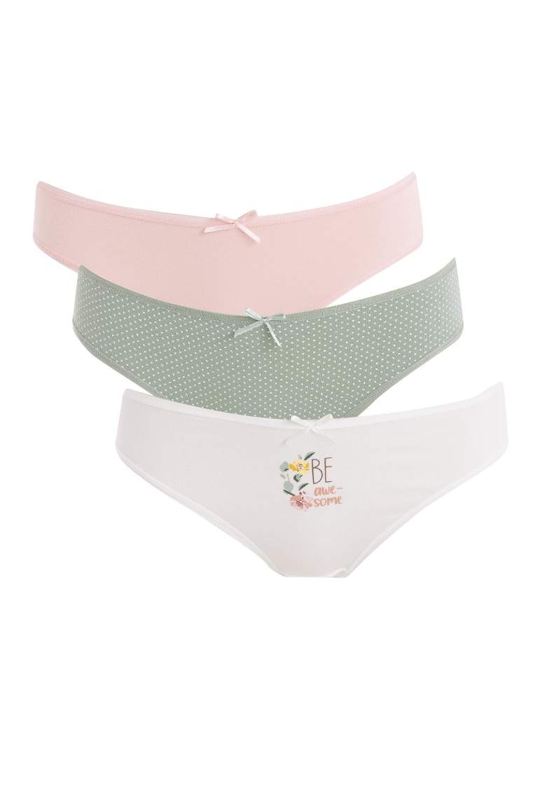 Fall in Love 3'lü Paketli Basic Düz Slip Külot
