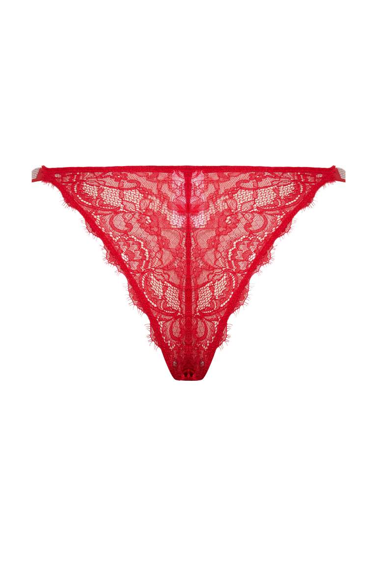 Fall in Love Lace Slip Red Panties