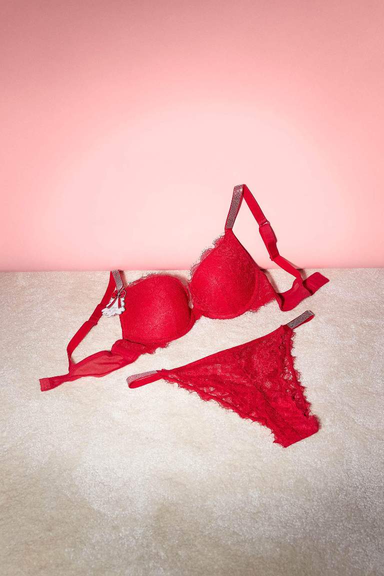 Fall in Love Lace Slip Red Panties