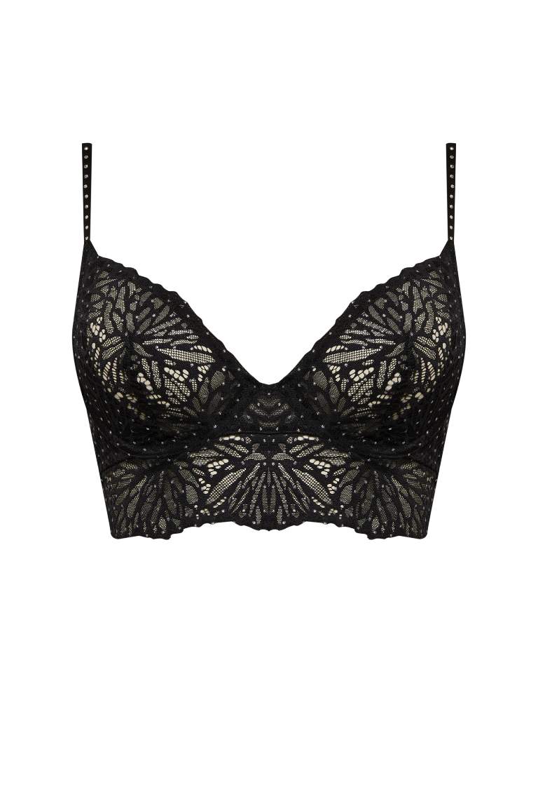 Fall in Love Lace Stringed Black Bra