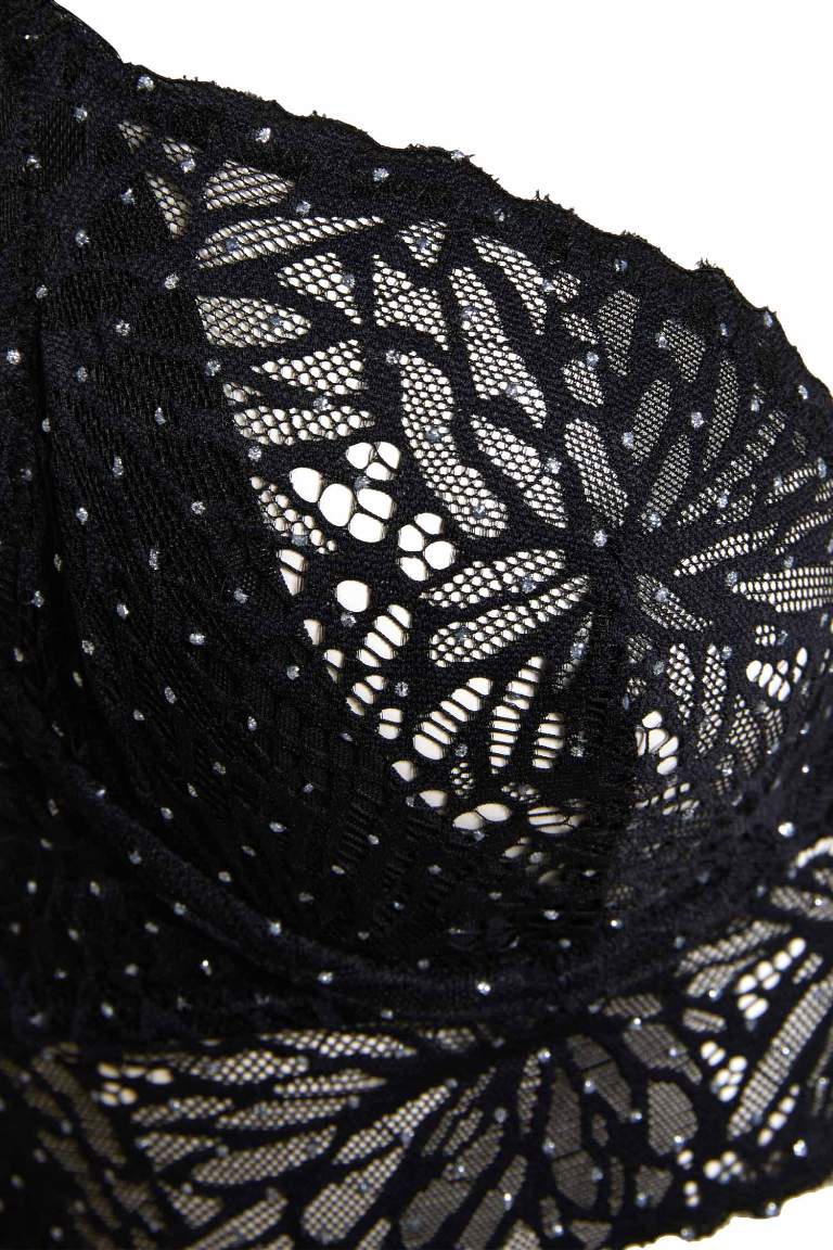 Fall in Love Lace Stringed Black Bra