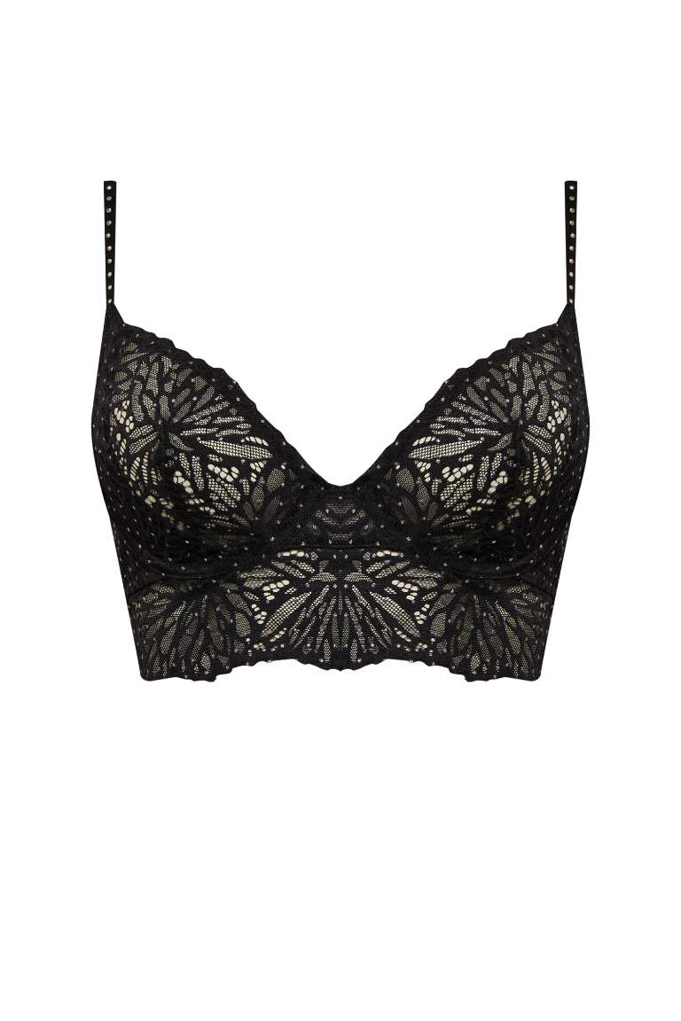 Fall in Love Lace Stringed Black Bra