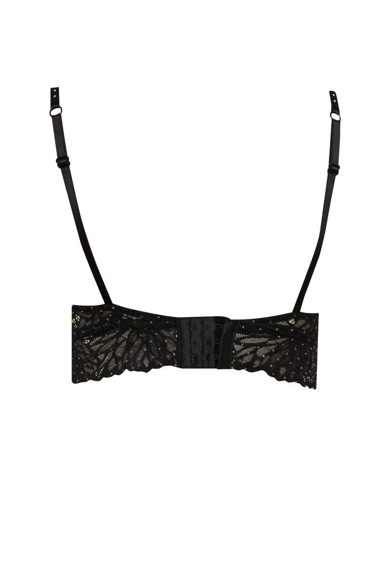 Fall in Love Lace Stringed Black Bra