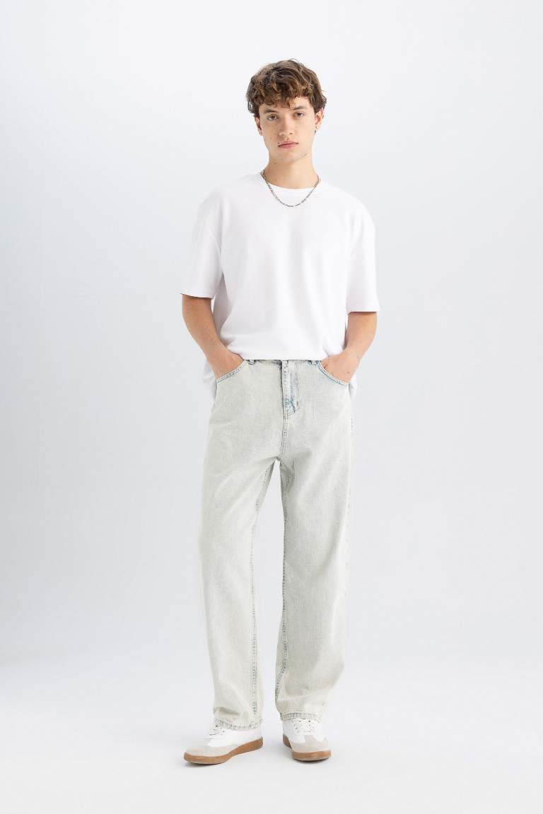 Baggy Fit Normal Waist Wide Leg Jeans