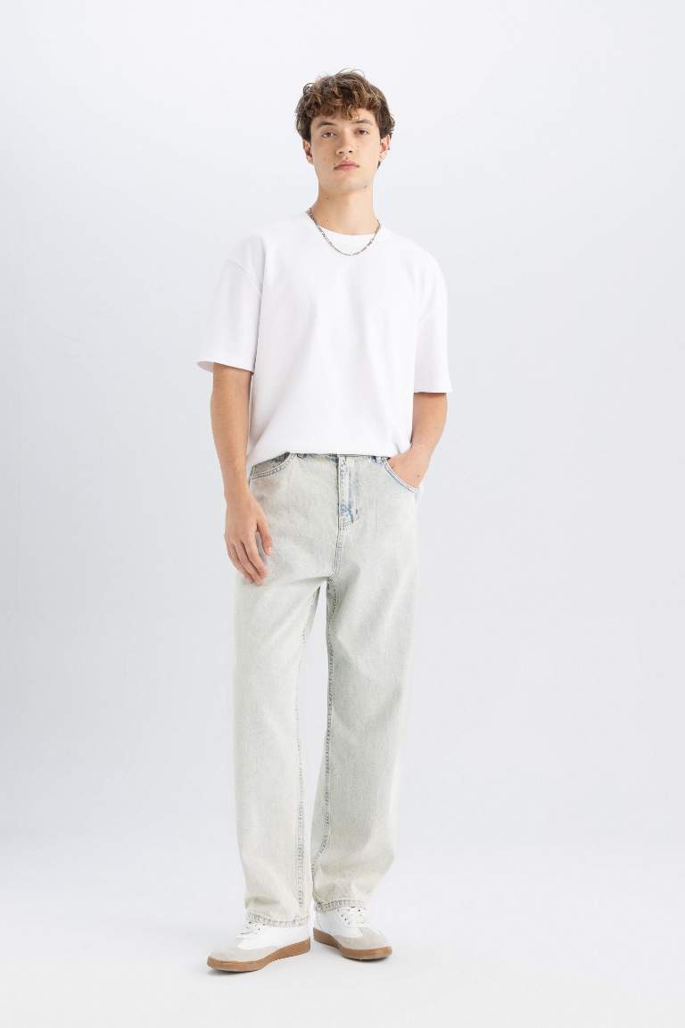 Baggy Fit Normal Waist Wide Leg Jeans