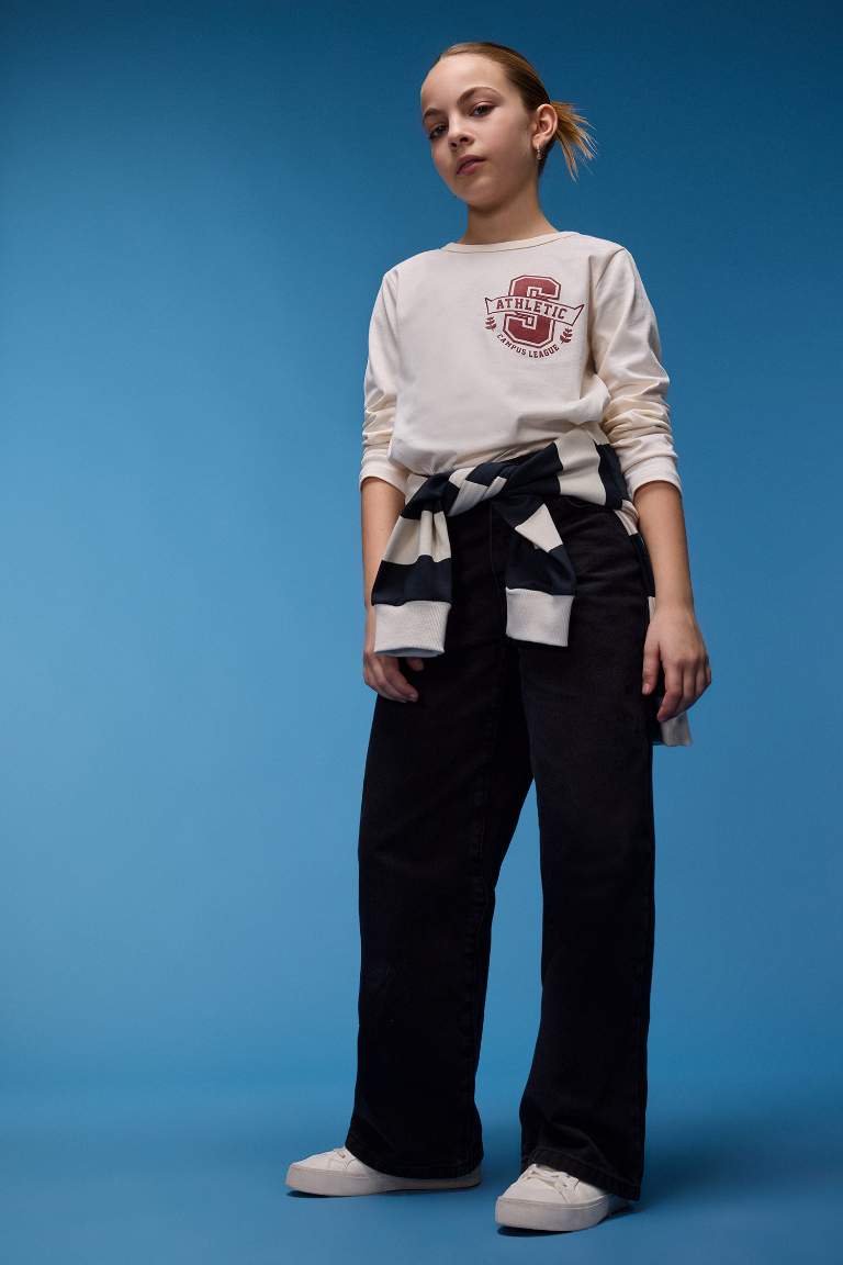 Kız Çocuk Wide Leg Geniş Paça Pantolon