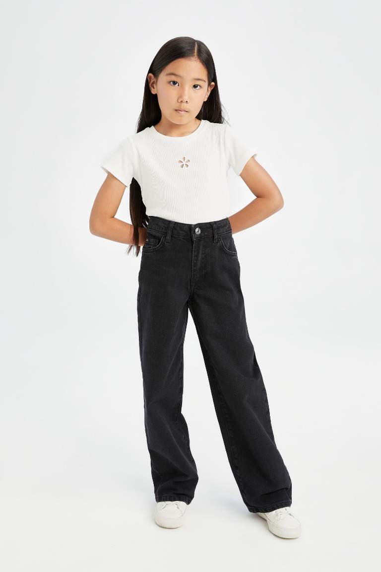 Kız Çocuk Wide Leg Geniş Paça Pantolon
