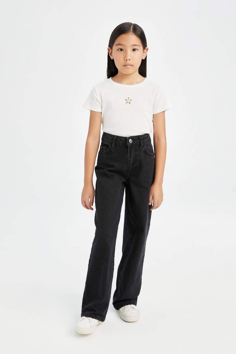 Kız Çocuk Wide Leg Geniş Paça Pantolon
