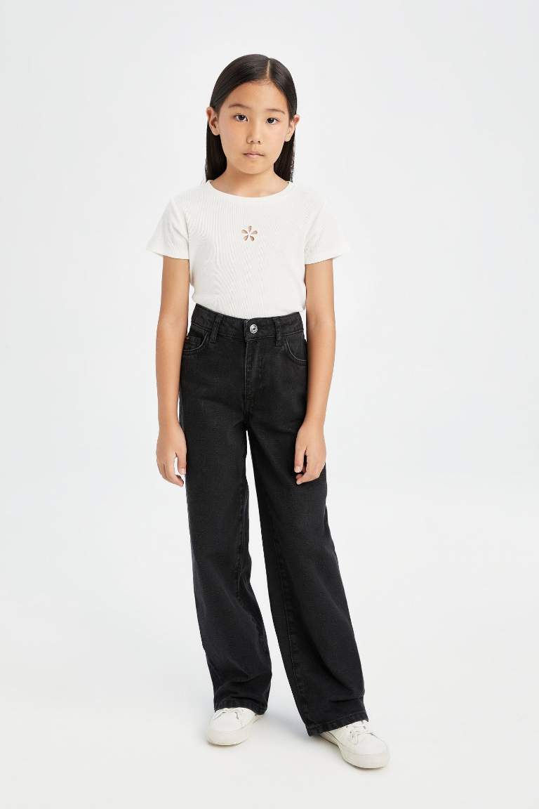 Kız Çocuk Wide Leg Geniş Paça Pantolon