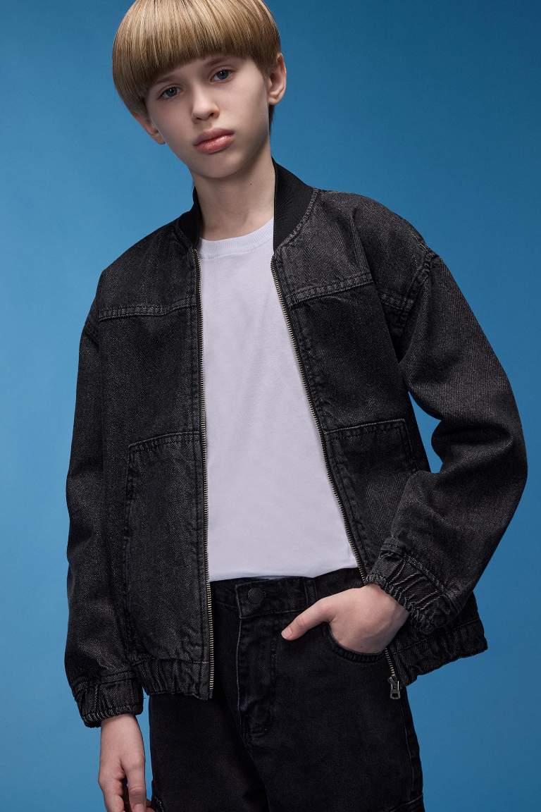 Jacket bomber en jean pour garçon