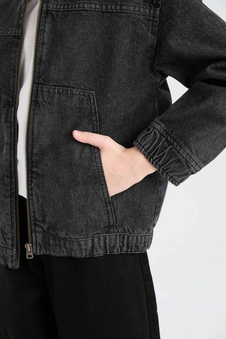 Jacket bomber en jean pour garçon