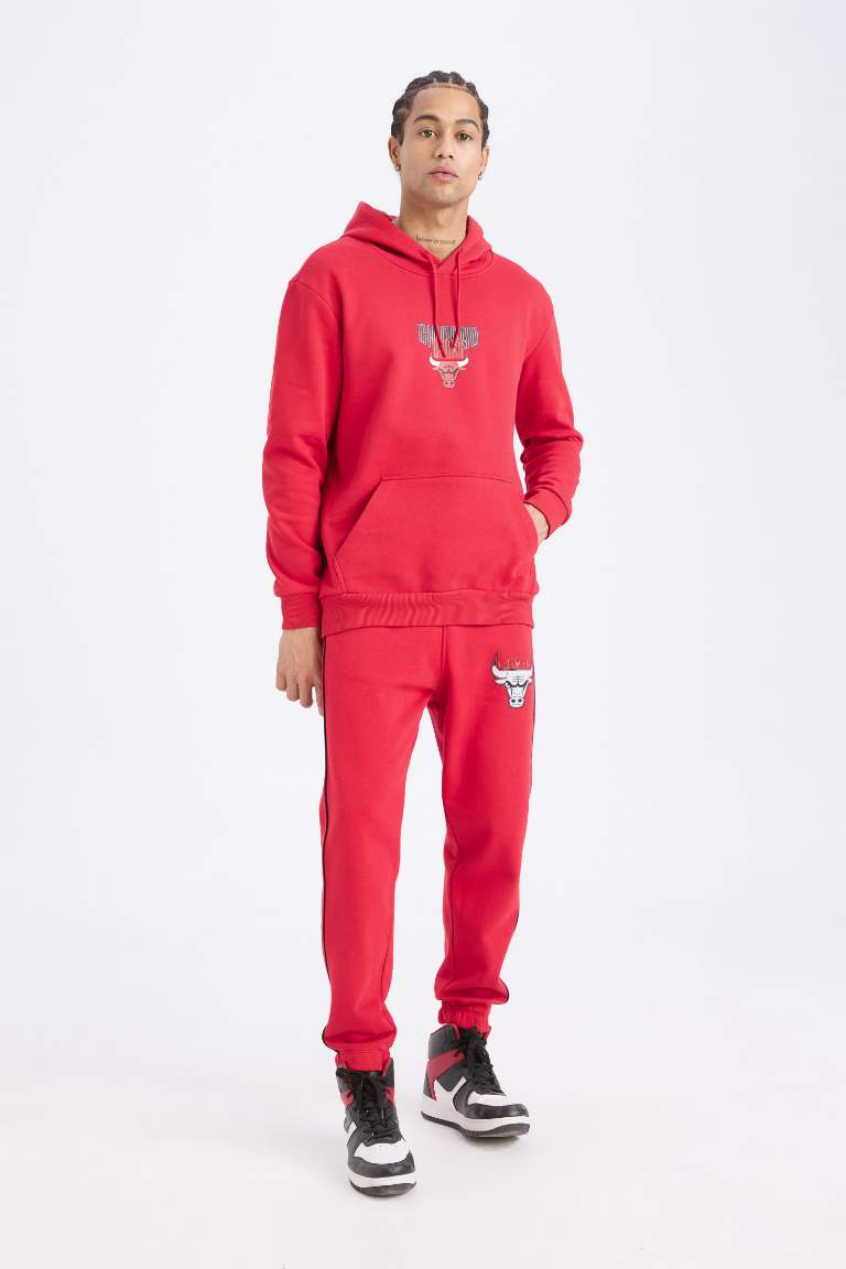 DeFactoFit NBA Chicago Bulls Thick Jogger Sweatpants