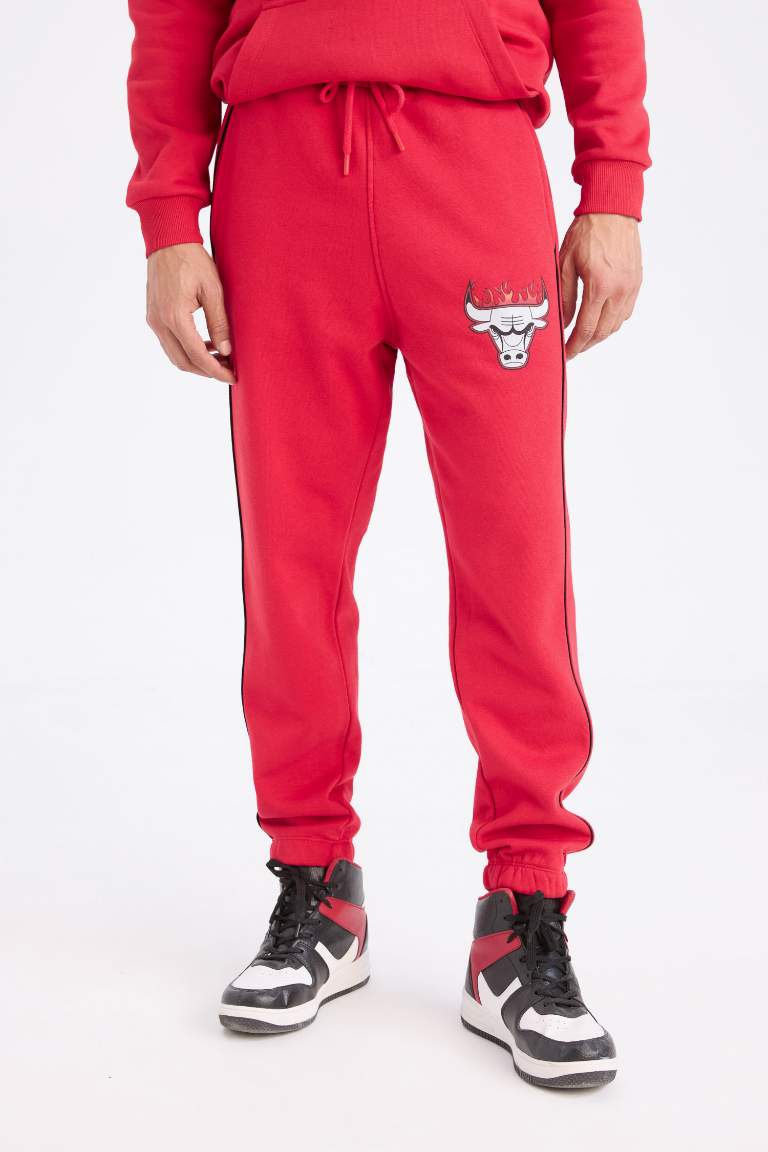 DeFactoFit NBA Chicago Bulls Thick Jogger Sweatpants