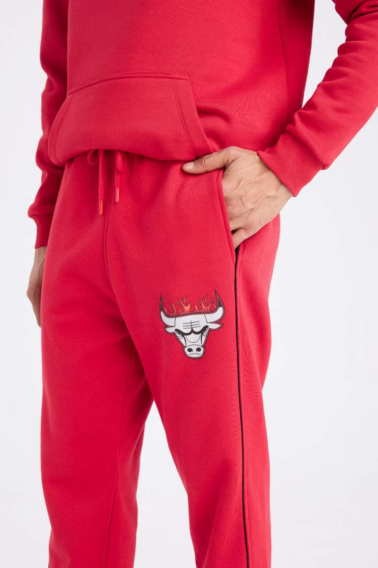 DeFactoFit NBA Chicago Bulls Thick Jogger Sweatpants