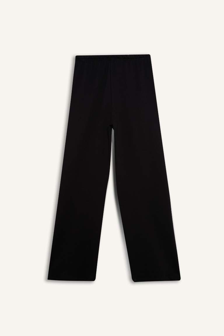 Straight Fit Elastic Waist Long Length Basic Sweatpants