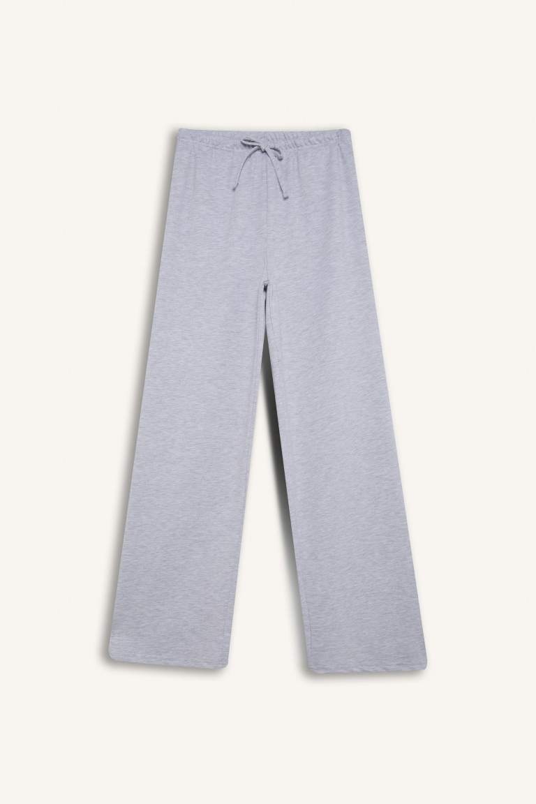 Straight Fit Elastic Waist Long Length Basic Sweatpants