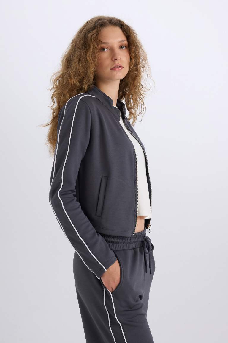 Cardigan en Modal Slim à demi col roulé