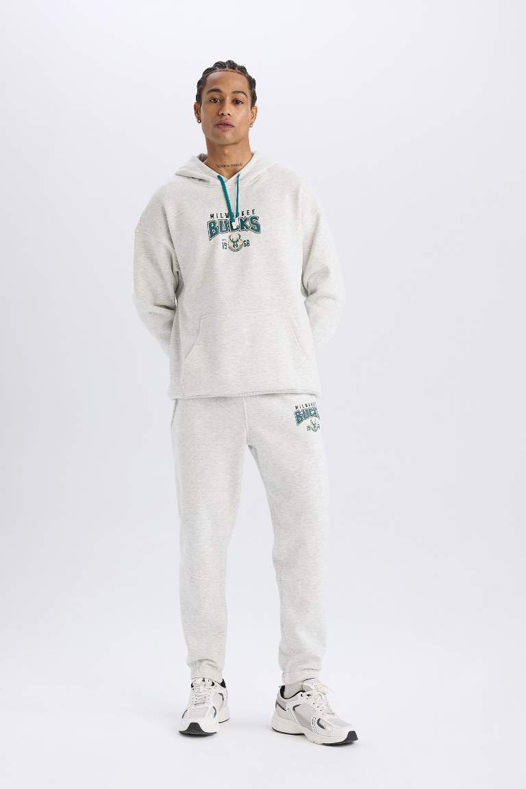 DeFactoFit NBA Milwaukee Bucks Sports Thick Jogger Sweatpants