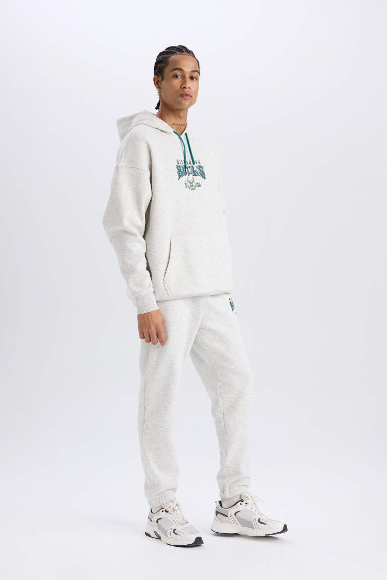 DeFactoFit NBA Milwaukee Bucks Sports Thick Jogger Sweatpants