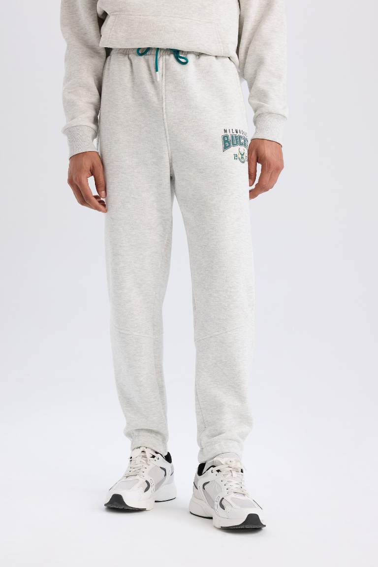 DeFactoFit NBA Milwaukee Bucks Sports Thick Jogger Sweatpants