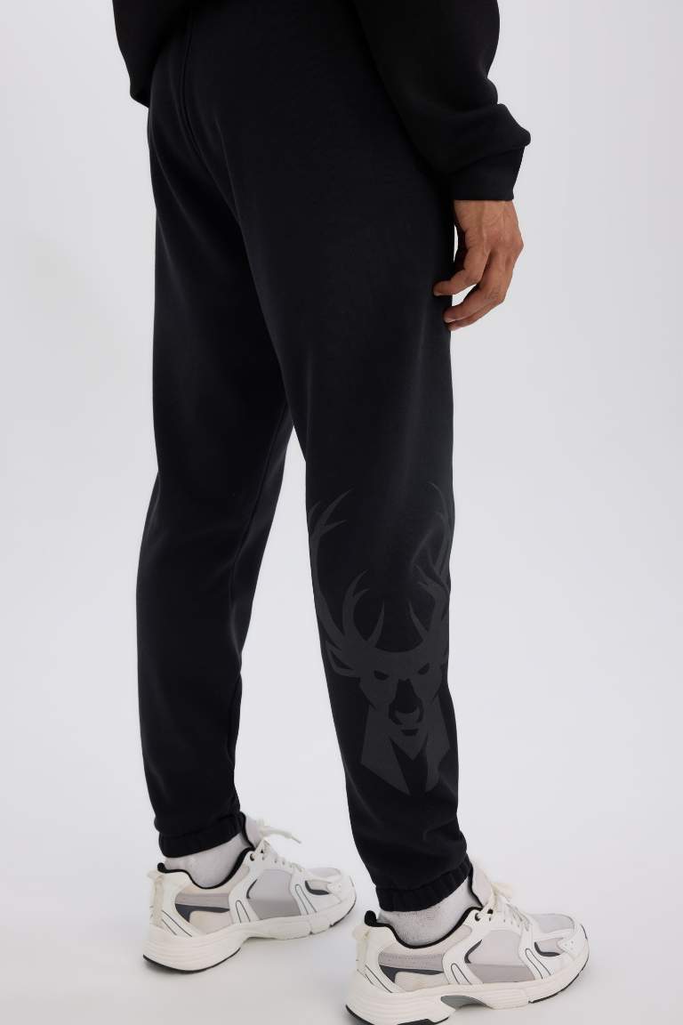 DeFactoFit NBA Milwaukee Bucks Thick Sports Jogger Sweatpants