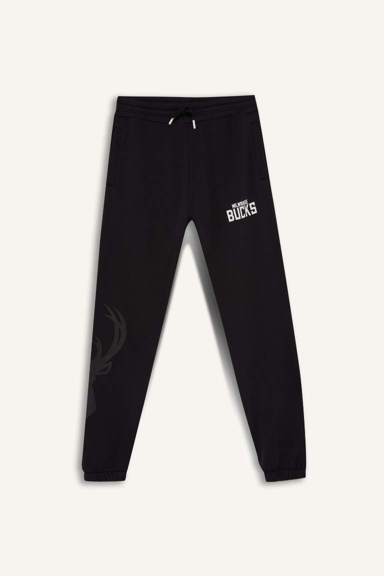 DeFactoFit NBA Milwaukee Bucks Thick Sports Jogger Sweatpants