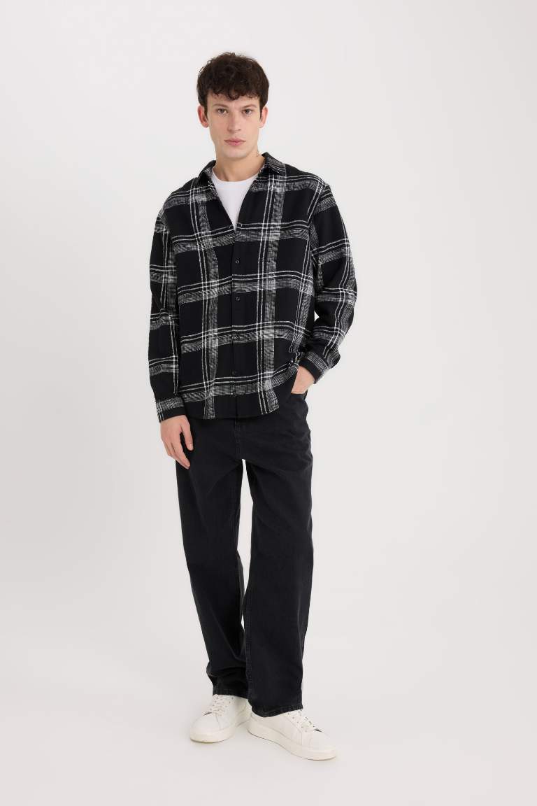 Regular Fit Cotton Plaid Long Sleeve Shirt