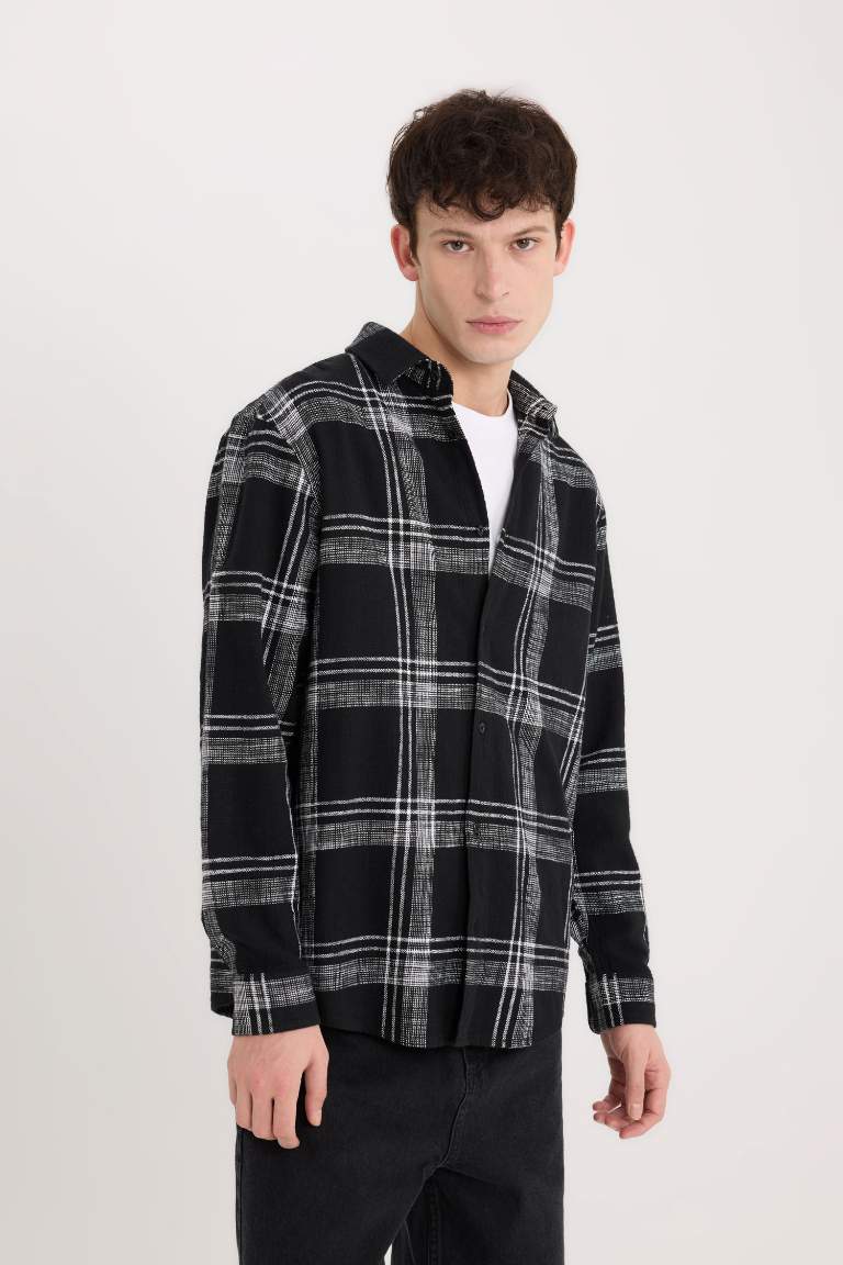 Regular Fit Cotton Plaid Long Sleeve Shirt