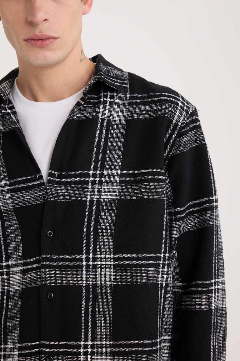 Regular Fit Cotton Plaid Long Sleeve Shirt