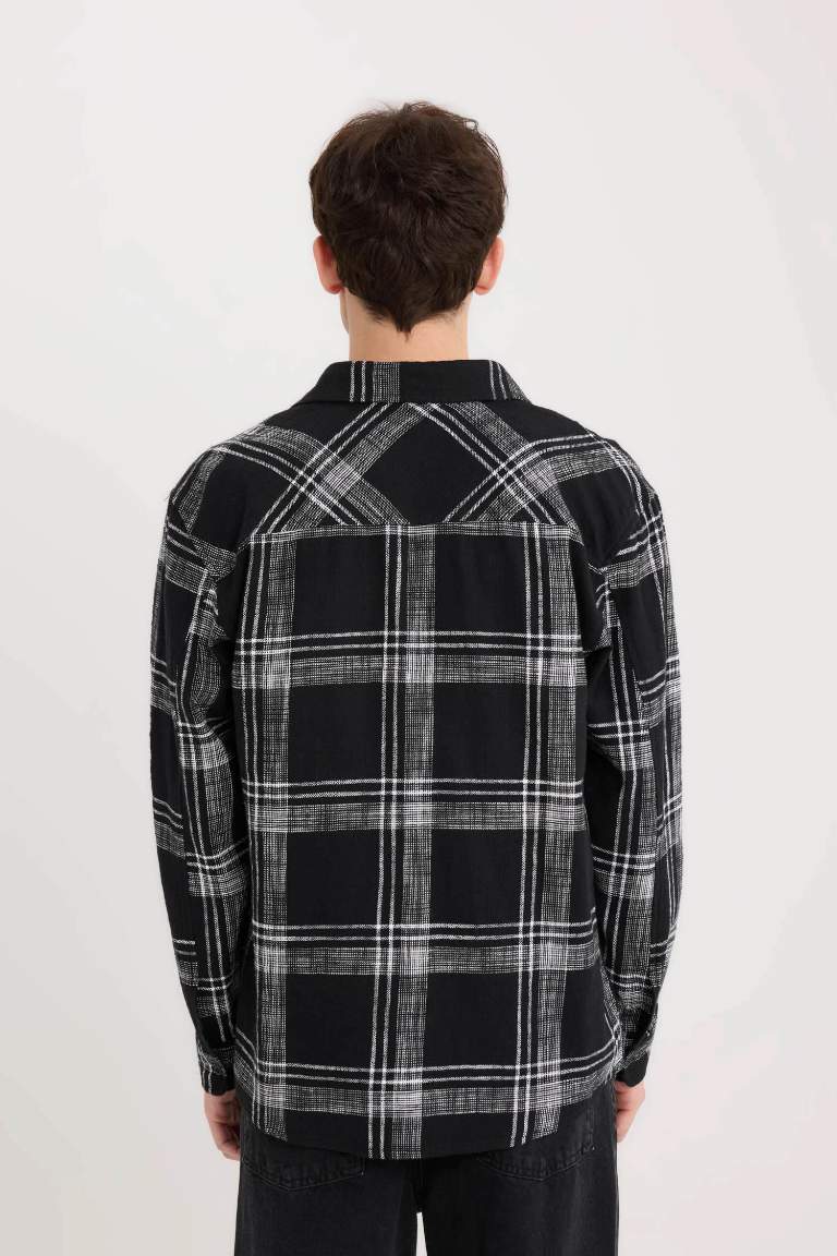 Regular Fit Cotton Plaid Long Sleeve Shirt