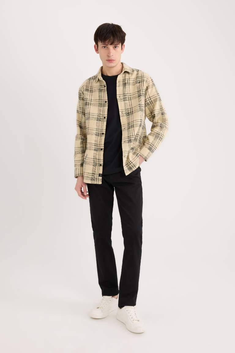 Regular Fit Cotton Plaid Long Sleeve Shirt