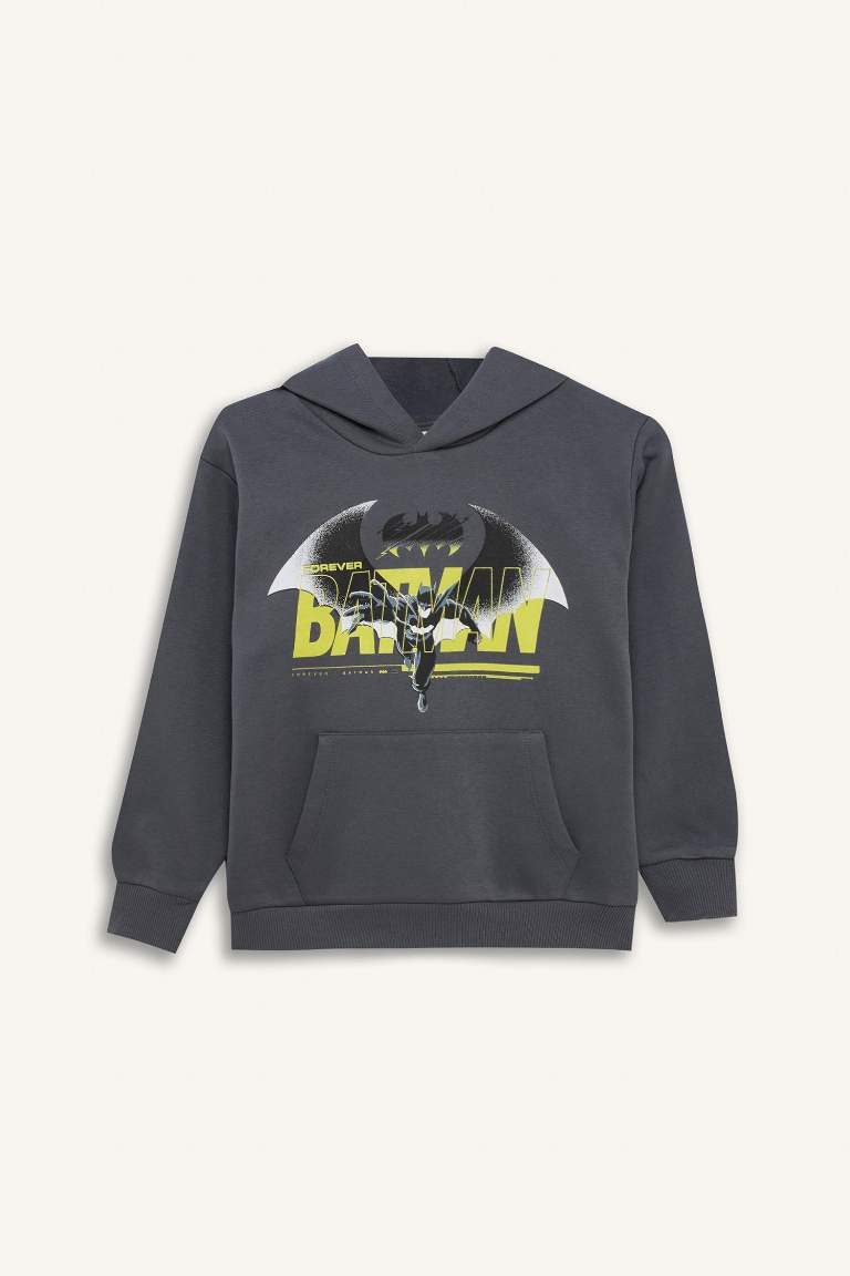 Boy Batman Hooded Kangaroo Pocket Sweatshirt