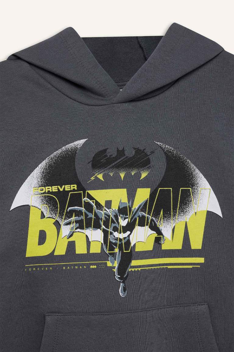 Boy Batman Hooded Kangaroo Pocket Sweatshirt