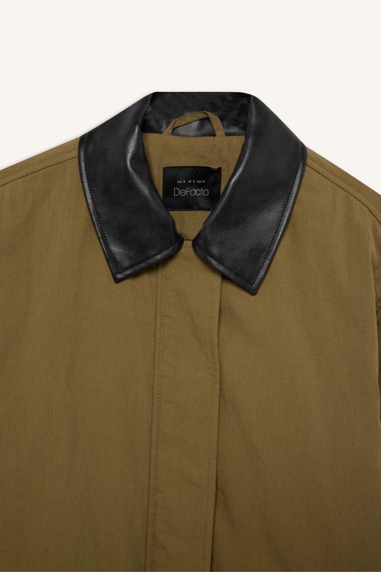 Polo Yaka Mont Fermuar Çıtçıtlı Cepli Mevsimlik Pamuklu
