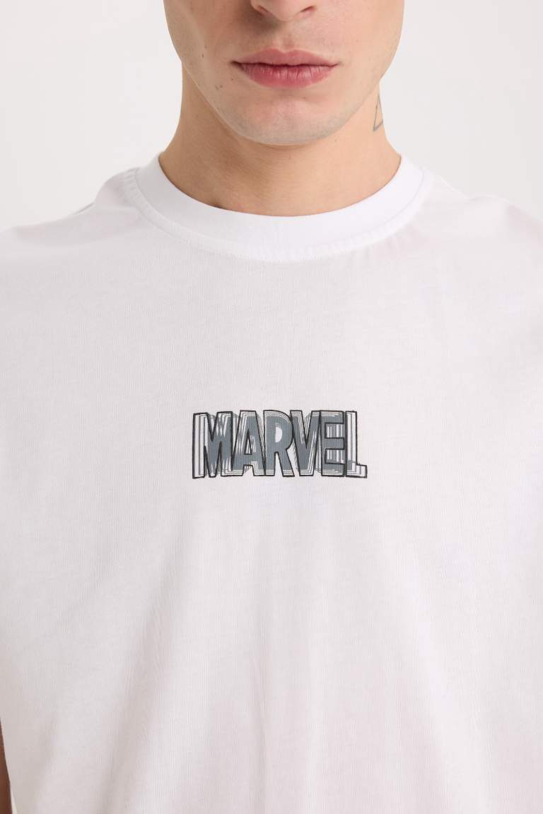 Marvel Logo Only Regular Fit Crew Neck T-Shirt