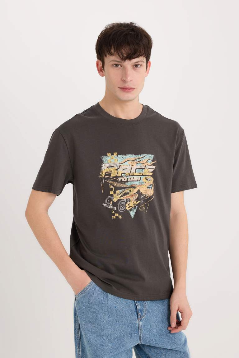 Regular Fit Hot Wheels Licensed Crew Neck T-Shirt