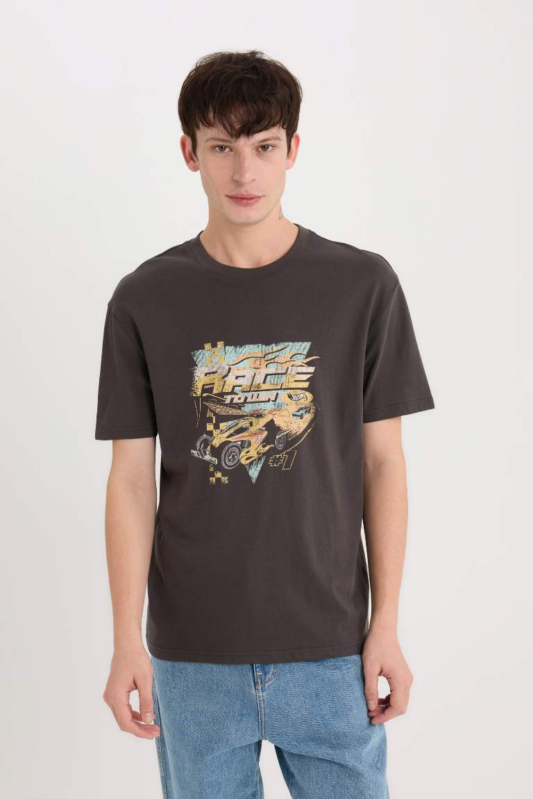 Regular Fit Hot Wheels Licensed Crew Neck T-Shirt