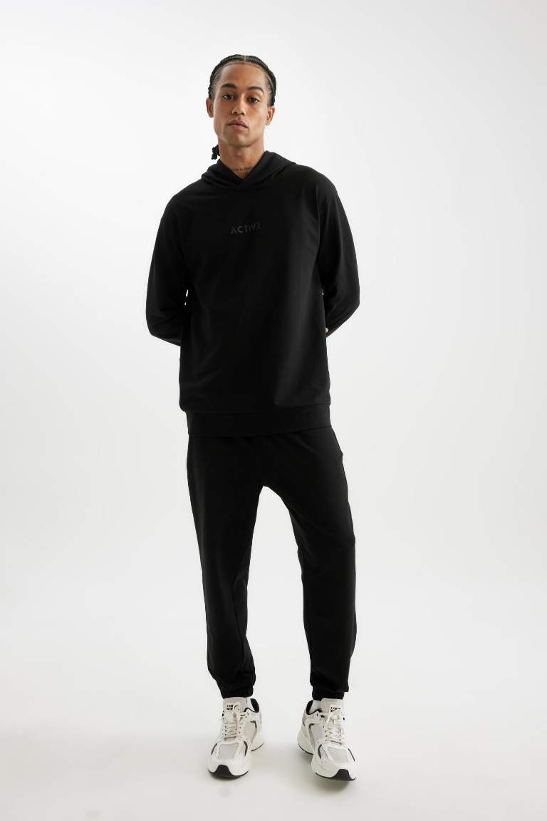 DeFactoFit Sporcu Jogger Eşofman Altı Standart Fit Beli Paçası Lastikli Cepli