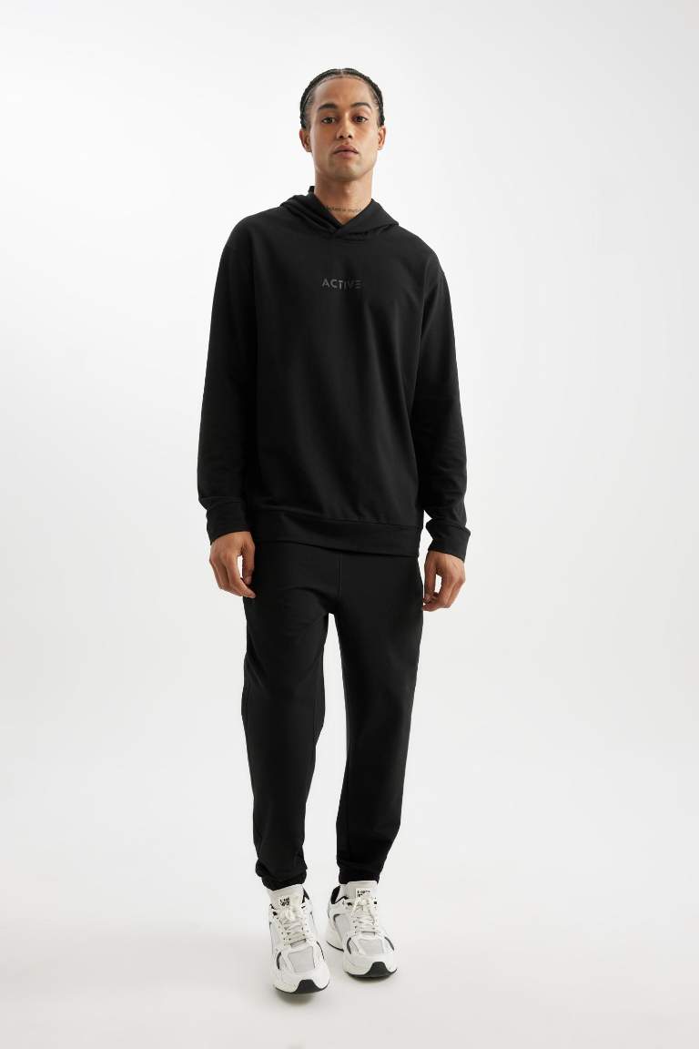 DeFactoFit Sporcu Jogger Eşofman Altı Standart Fit Beli Paçası Lastikli Cepli