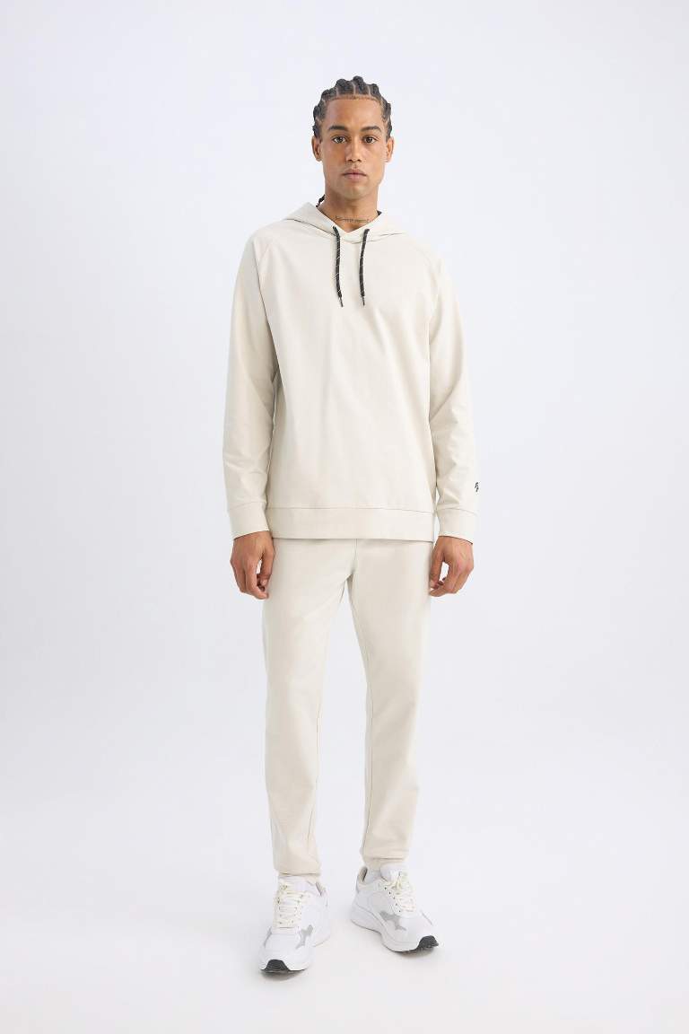 DeFactoFit Sporcu Jogger Eşofman Altı Slim Fit Dar Kesim Standart Paça Beli Paçası Lastikli