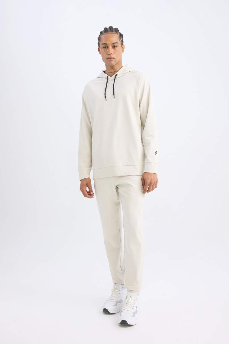 DeFactoFit Sporcu Jogger Eşofman Altı Slim Fit Dar Kesim Standart Paça Beli Paçası Lastikli