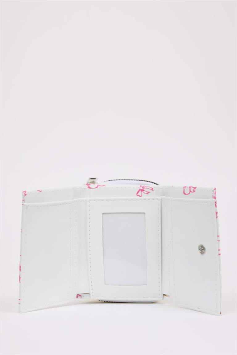 Kadın Fiyonk Baskılı Suni Deri Cüzdan