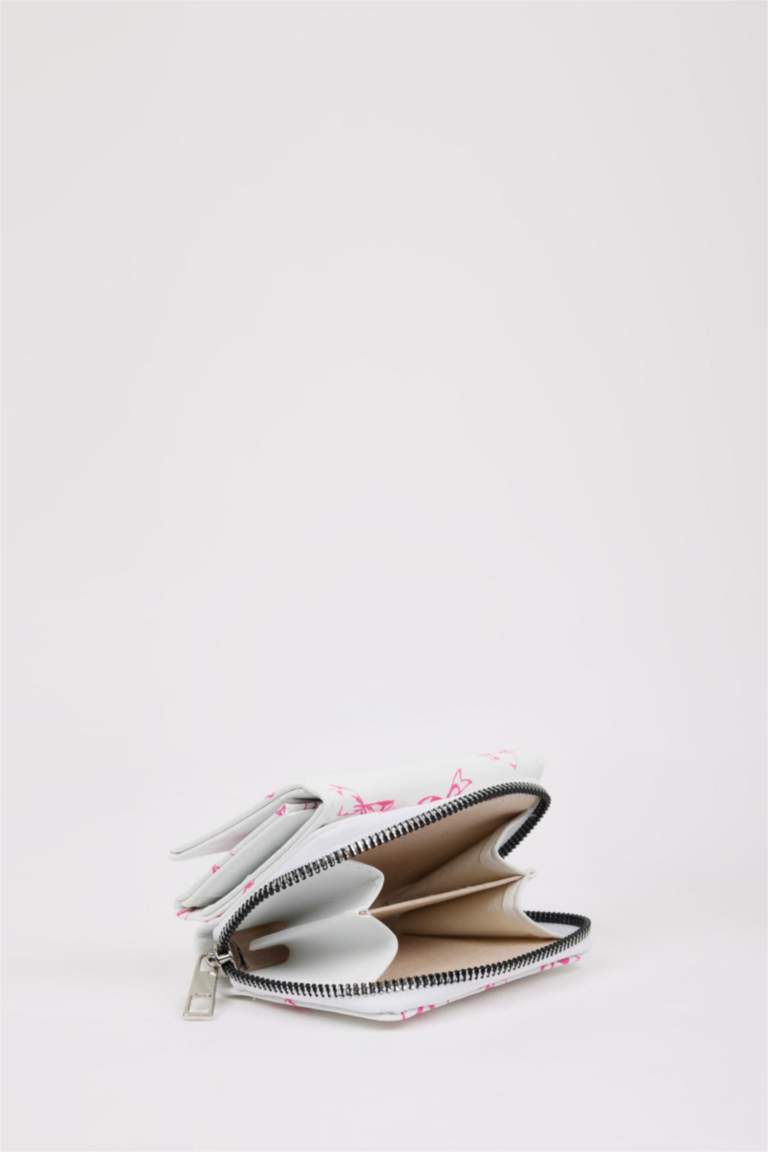 Kadın Fiyonk Baskılı Suni Deri Cüzdan