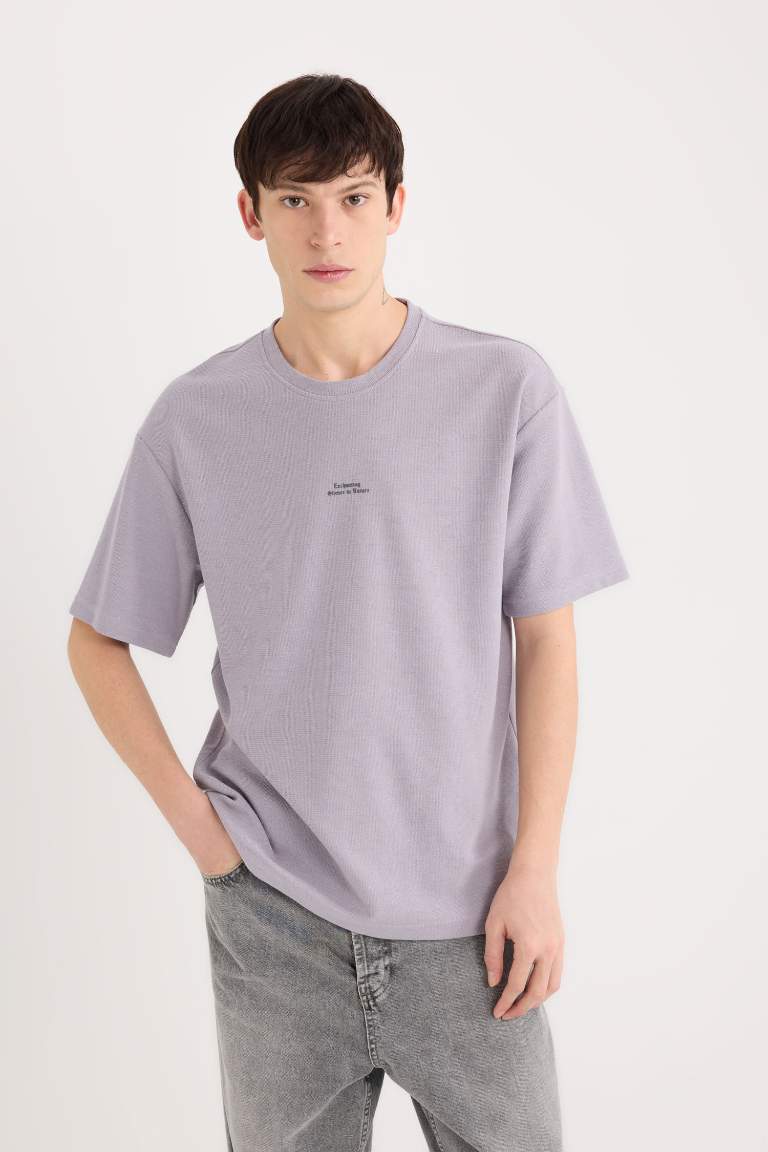 Boxy Fit Crew Neck Printed T-Shirt