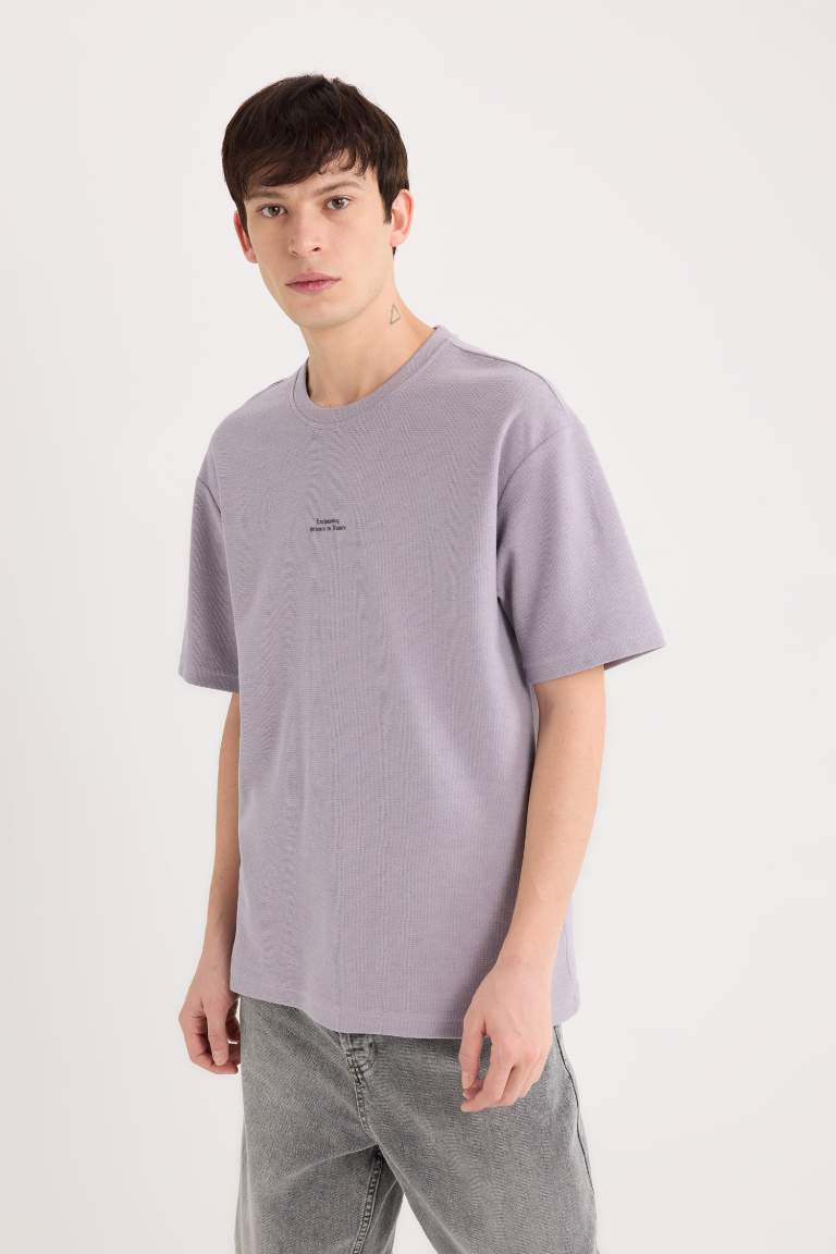 Boxy Fit Crew Neck Printed T-Shirt