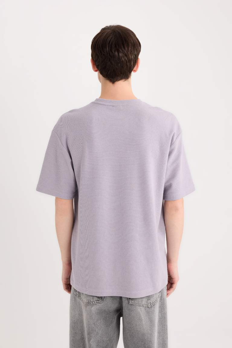 Boxy Fit Crew Neck Printed T-Shirt